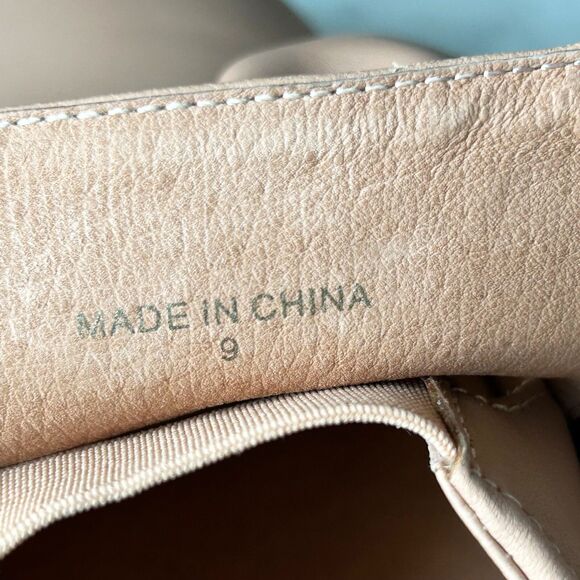 J/Slides Blush Pink Leather Beauty Bow Sneakers Slip On Platform-Women's Size 9 - Picture 8 of 8